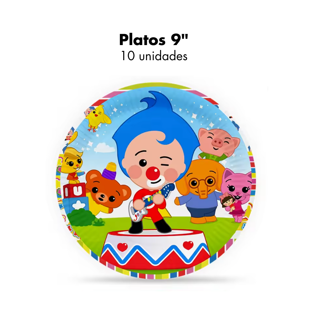 Plim Plim Platos 9" (x10u)