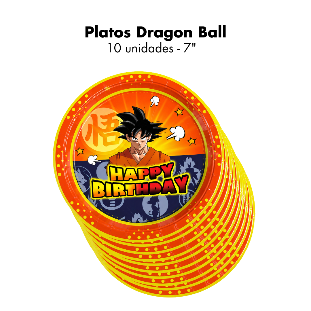 Dragon Ball Z Platos 7” (x10)