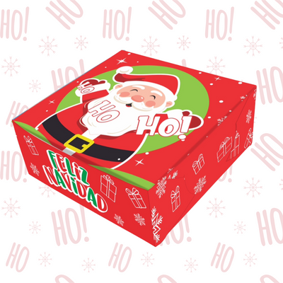 Caja Empaque MEDIANA Navidad Santa