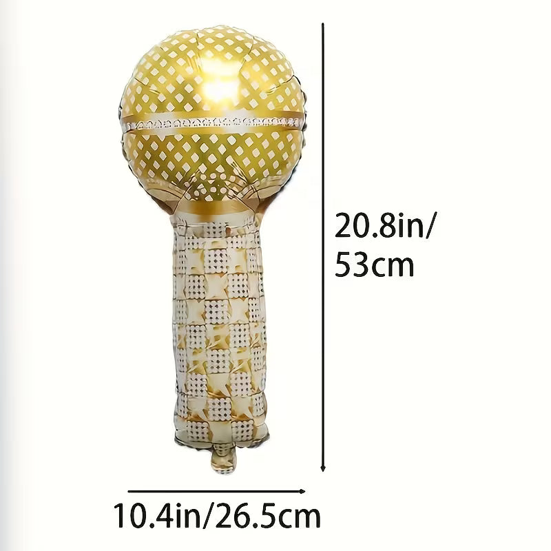Globo Microfono Dorado (x1u)