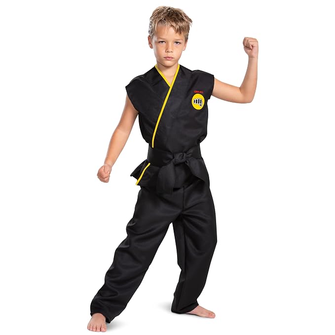 Cobra Kai Black Karate Kids Boy Costume