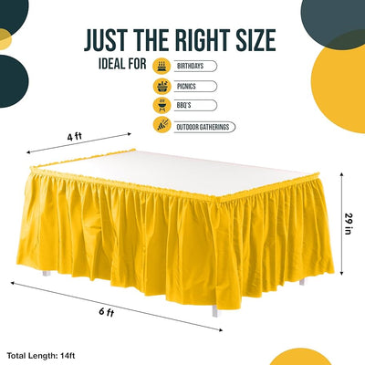 Plastic Skirt 29”x14” Yellow