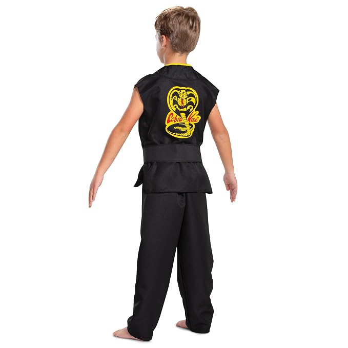 Cobra Kai Black Karate Kids Boy Costume