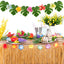 Falda de Mesa Hawaiana 108"x29" (Color Natural y Verde)