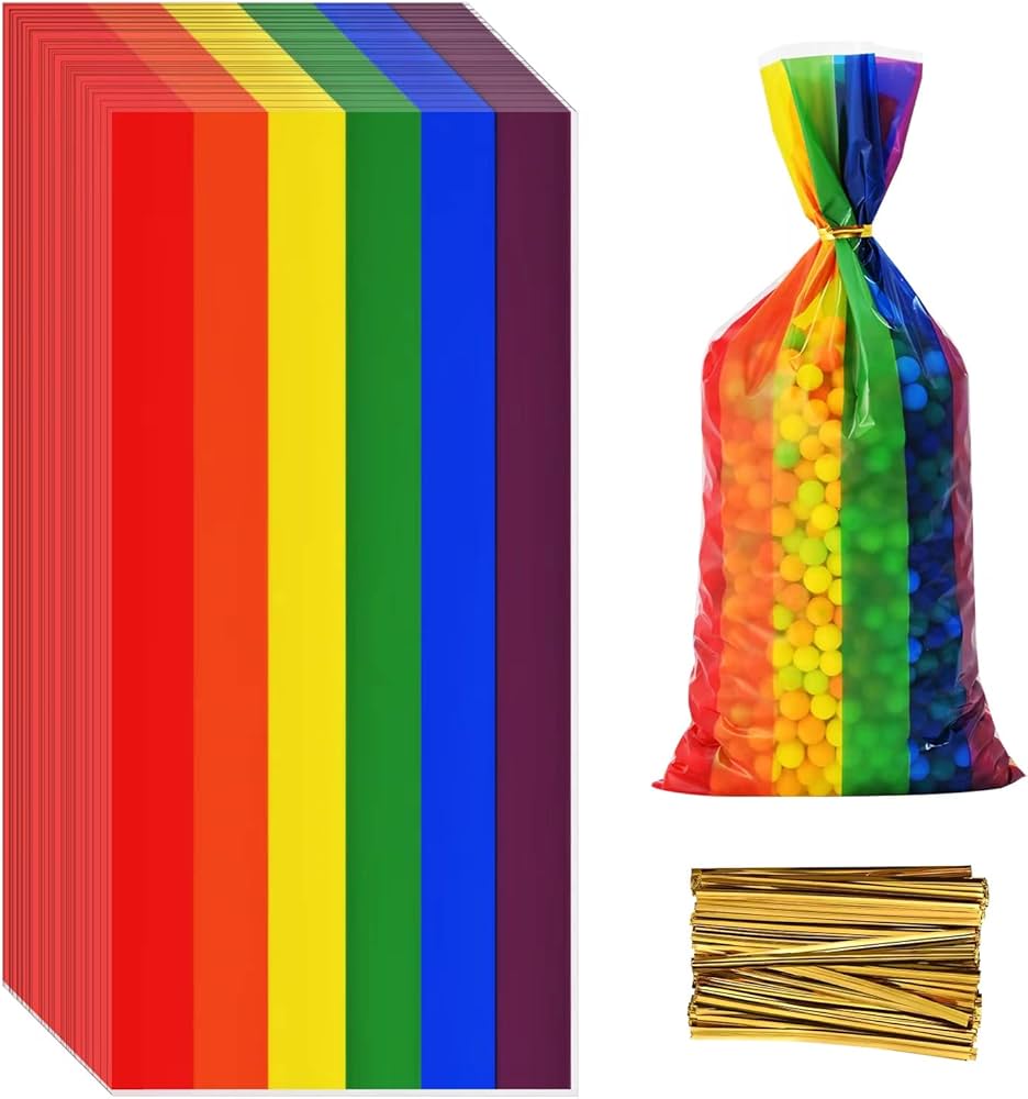 Large Party Bags - Rainbow (x25u)