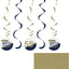Espirales Decorativos Personalizables Navy and Gold (x5u)