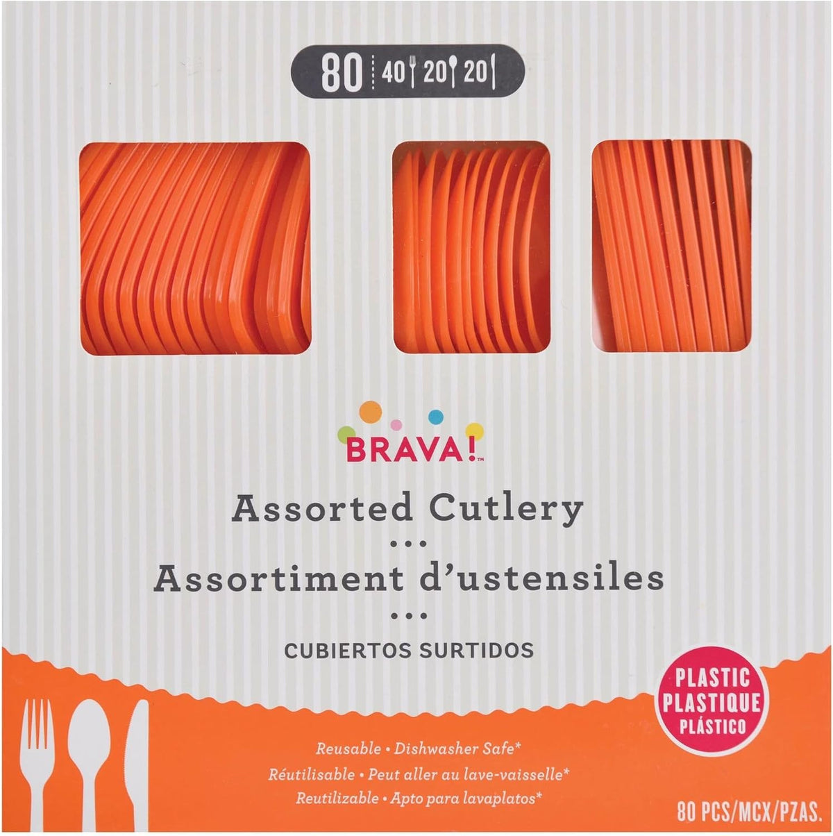 Reusable Cutlery Assortment Orange Peel (x80u)