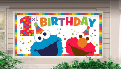 Elmo One "1st Birthday" Banner 5ft (x1u)