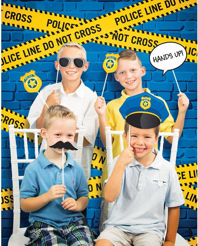 Police Party Photo Backdrop 6ft (x5u)