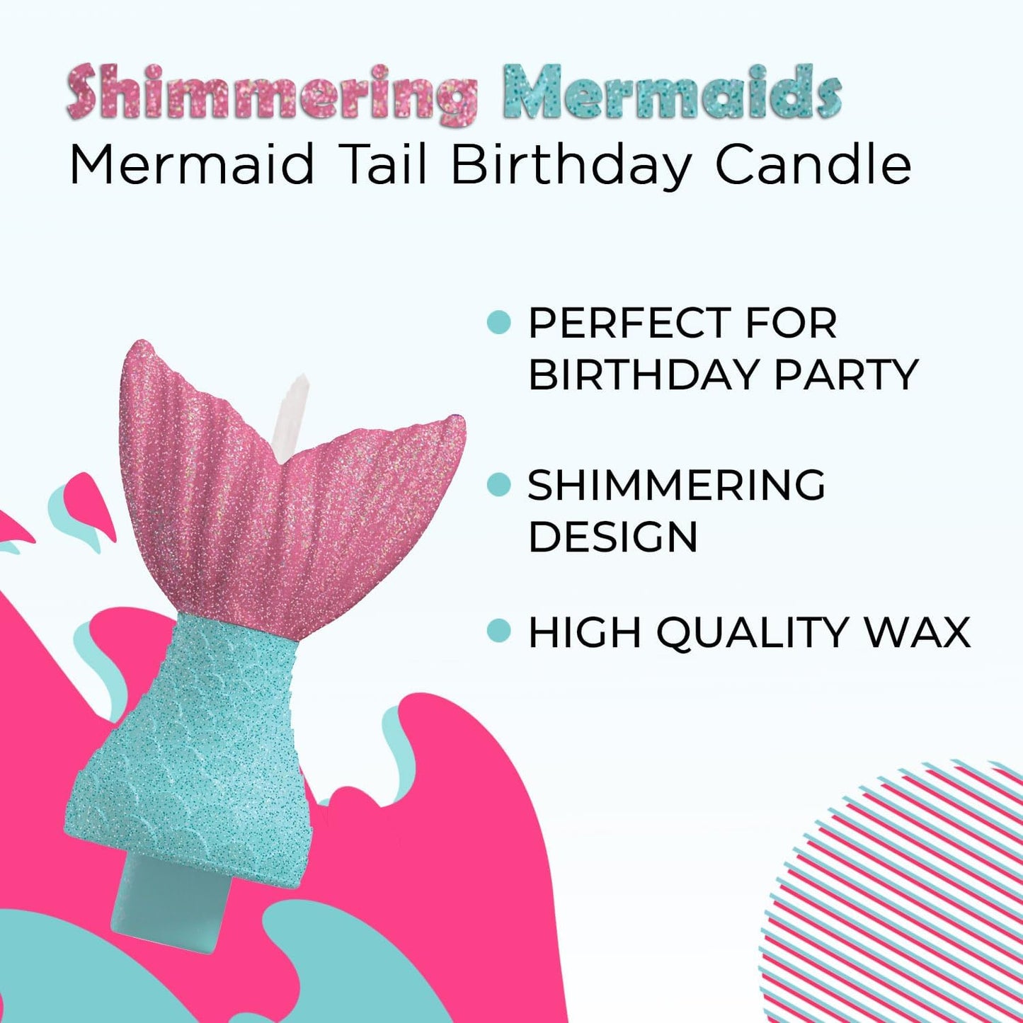 Mermaid Tail Candle Sirena (x1u)