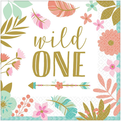 Festival Boho Wild One Lunch Napkins (x16u)