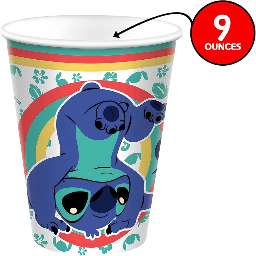 Stitch Cups Vasos 9oz (x8u)