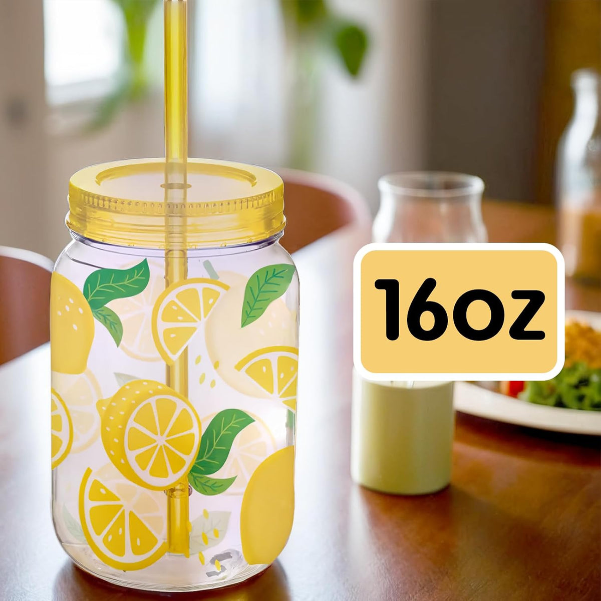 Summer Lime Cup with Straw 16oz (x1u)