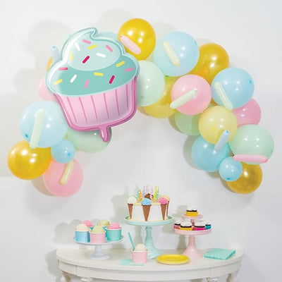 Kit de arco de globos Cupcake, 45 piezas