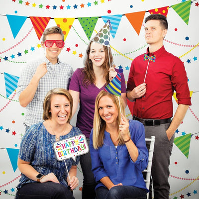 Photobooth Backdrop Banderines Multicolor 6ft (x1u)