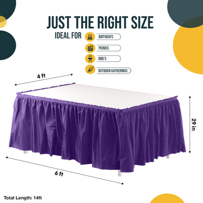 Table Skirt 29x14 Purple
