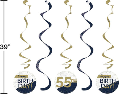 Espirales Decorativos Personalizables Navy and Gold (x5u)
