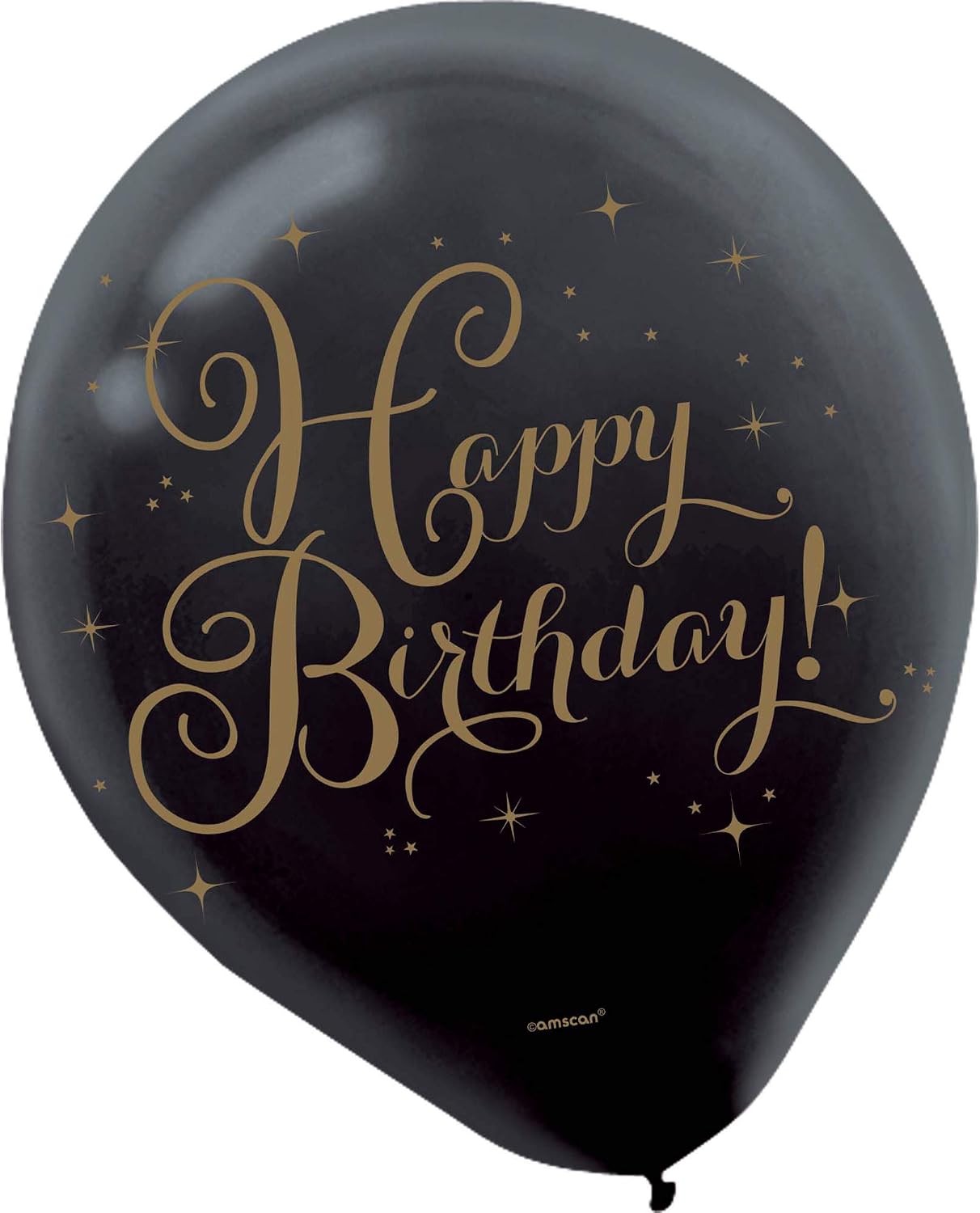 Gold Birthday Latex Balloons 12" (x15u)