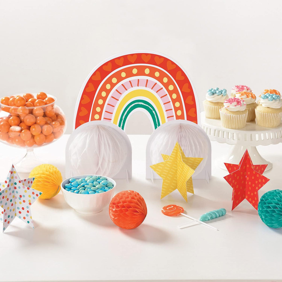 Retro Rainbow Decoración de Mesa