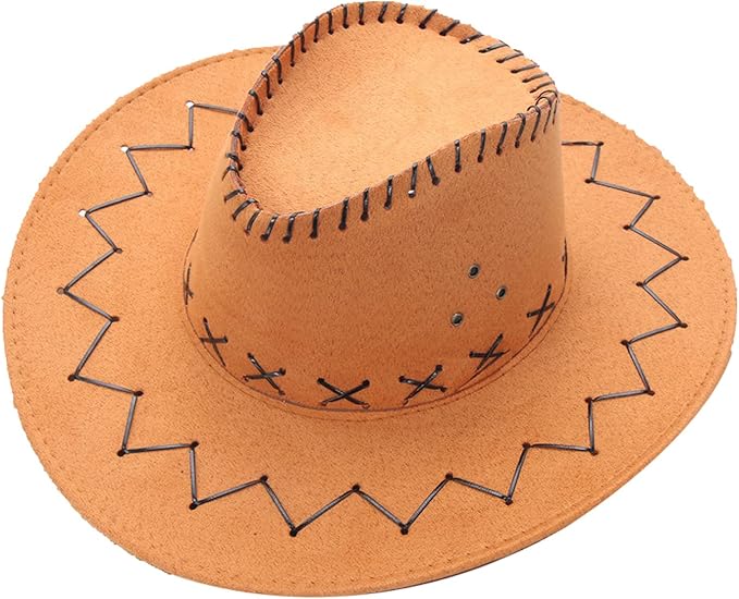 Sombrero Cowboy Terciopelo 25cm (x1u)