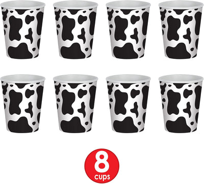Cow Print Vasos 9oz (x8u)