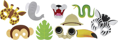 Photo Booth Jungle Party Animals Props (10 Piezas)