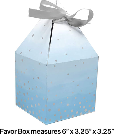 Favor Boxes Cajitas Azul y Plata (x8u)