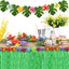 Falda de Mesa Hawaiana 108"x29" (Color Natural y Verde)