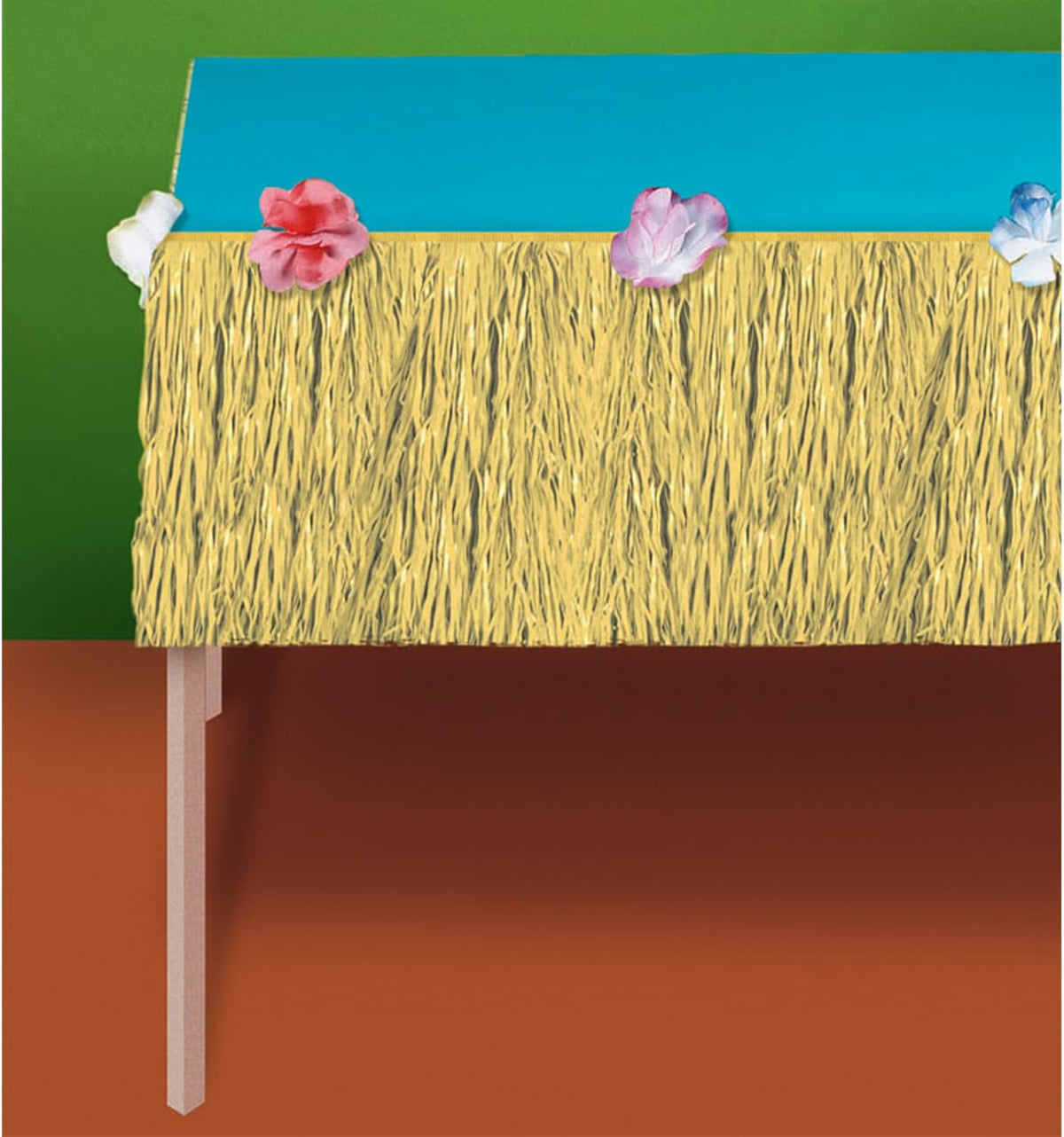 Natural Colored Grass Mini Paper Table Skirt (x1u)