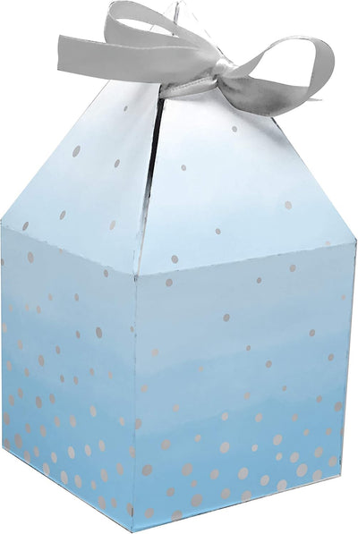 Favor Boxes Cajitas Azul y Plata (x8u)