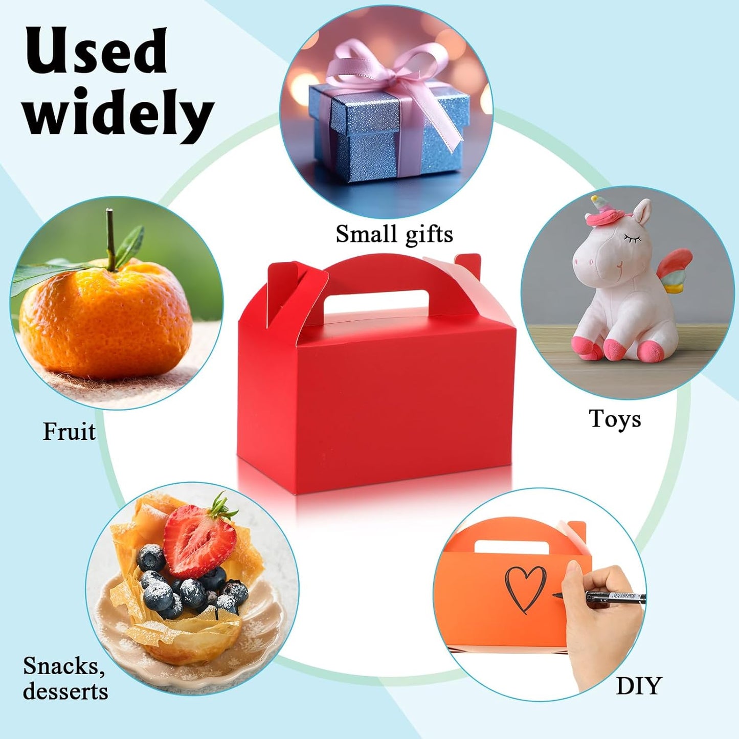Cookie Boxes Assorted Colors (x12u)