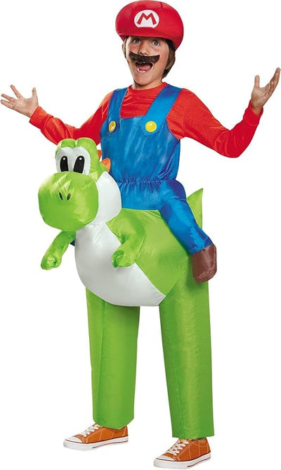 Mario Riding Yoshi Child