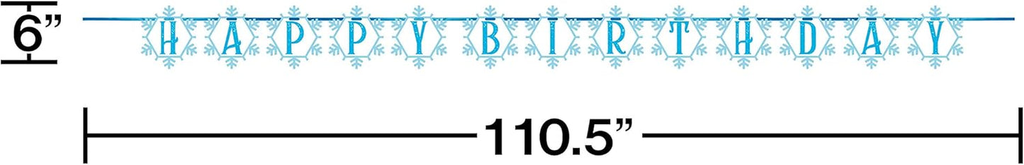Snow Princess "Happy Birthday" Banner