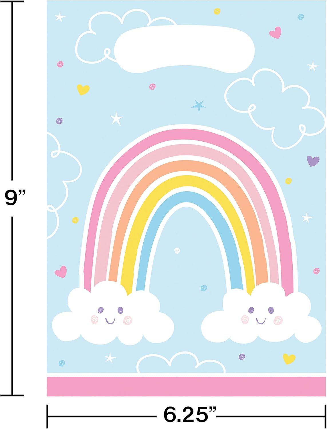 Rainbow Loot Bags 9inx6.5in (x8u)