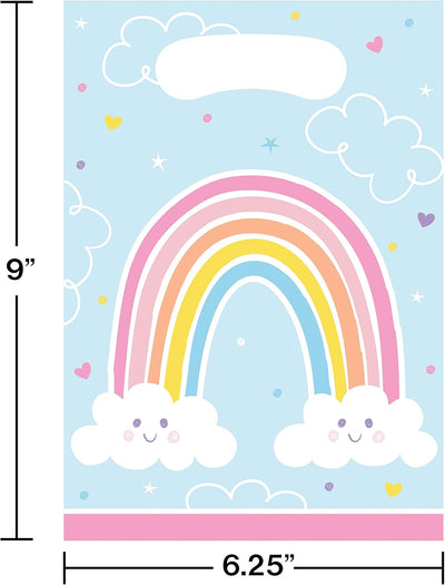 Rainbow Loot Bags 9inx6.5in (x8u)