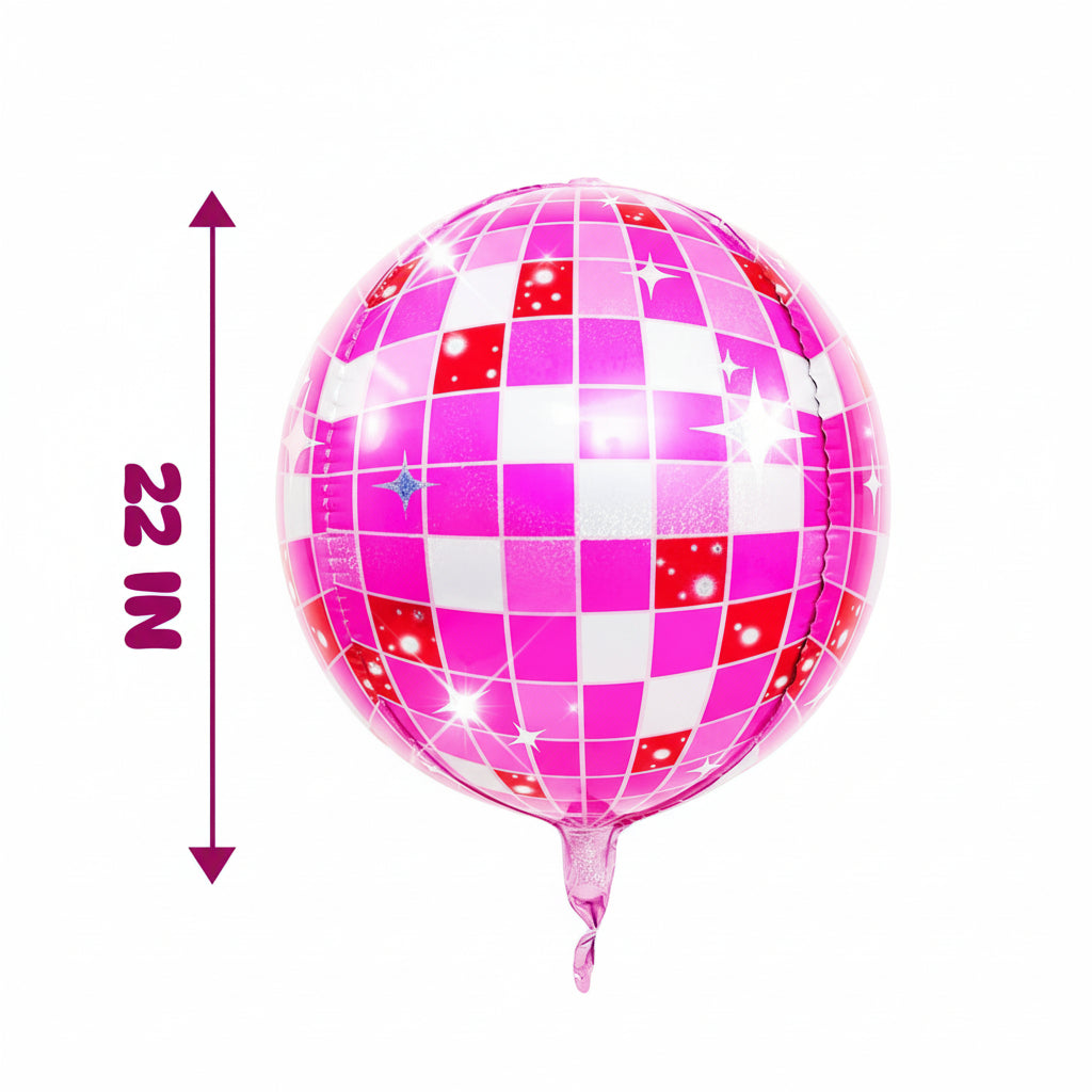 Disco Ball Foil Balloon 22” - Colores