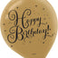 Gold Birthday Latex Balloons 12" (x15u)