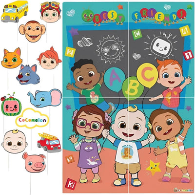 Cocomelon Backdrop with Photo Props