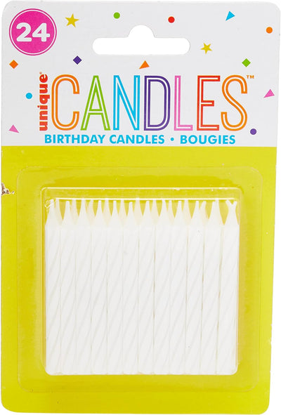 Spiral White Candles (x24u)