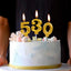 White Gold Birthday Number Candle (Select Number)