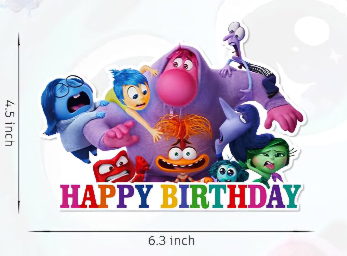Cake Topper INSIDE OUT (x1u)
