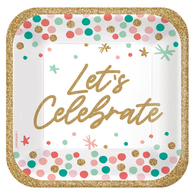 Wish Big Birthday 7" Square Plates