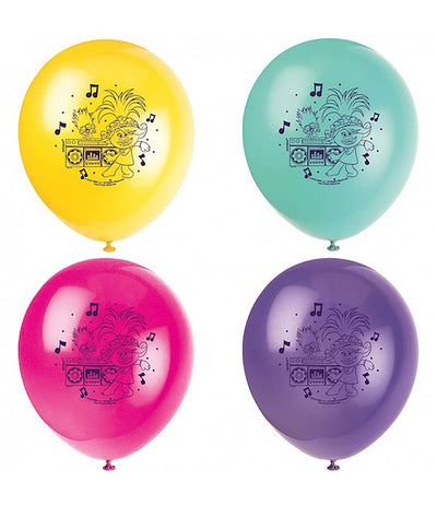 TROLLS LATEX BALLOONS (8 unidades)