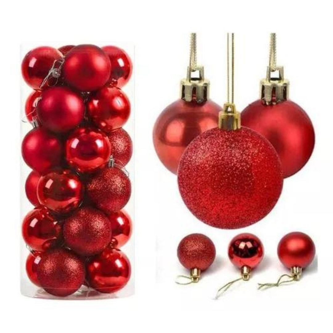 Bola/Pelota de Navidad Grande 3.15in - (x24u)