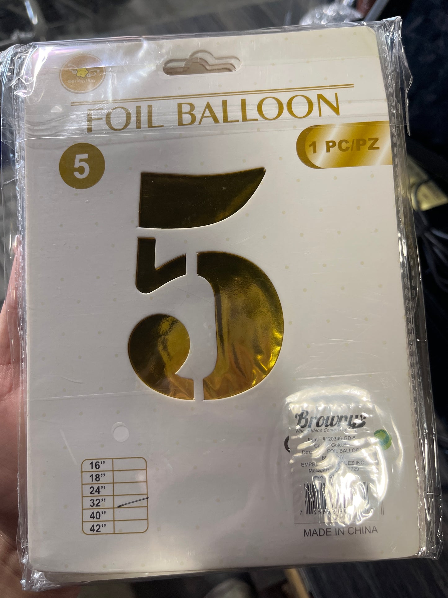 32” Foil Balloon Gold