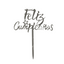 Feliz Cumpleaños Cake Topper Silver