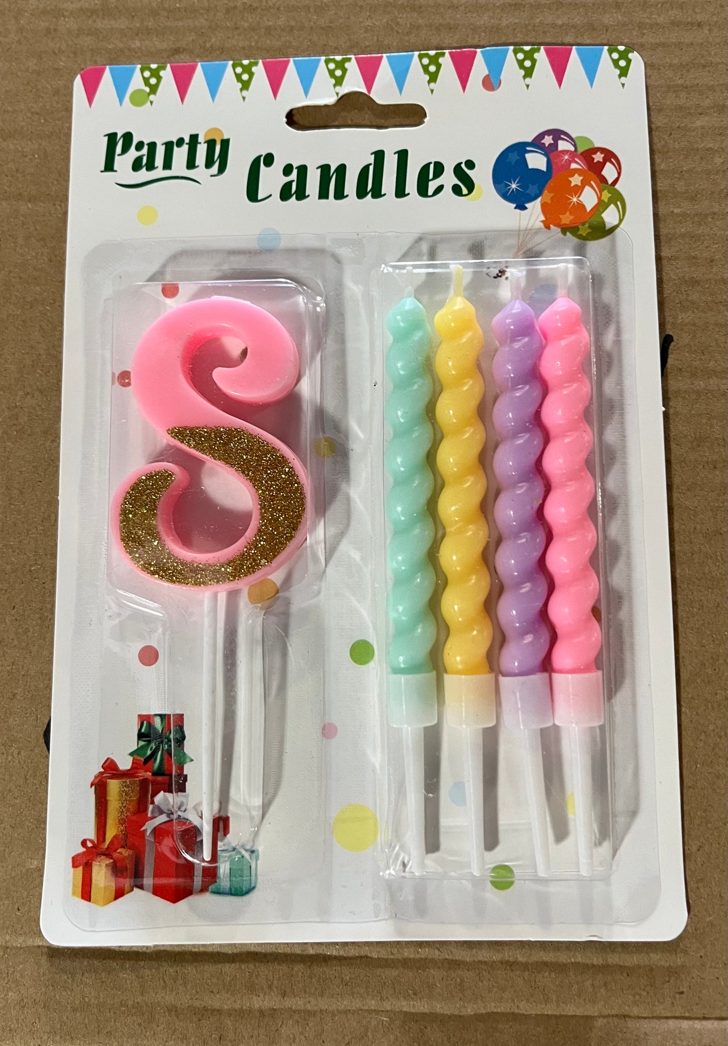 Vela de Número + 4 Velitas