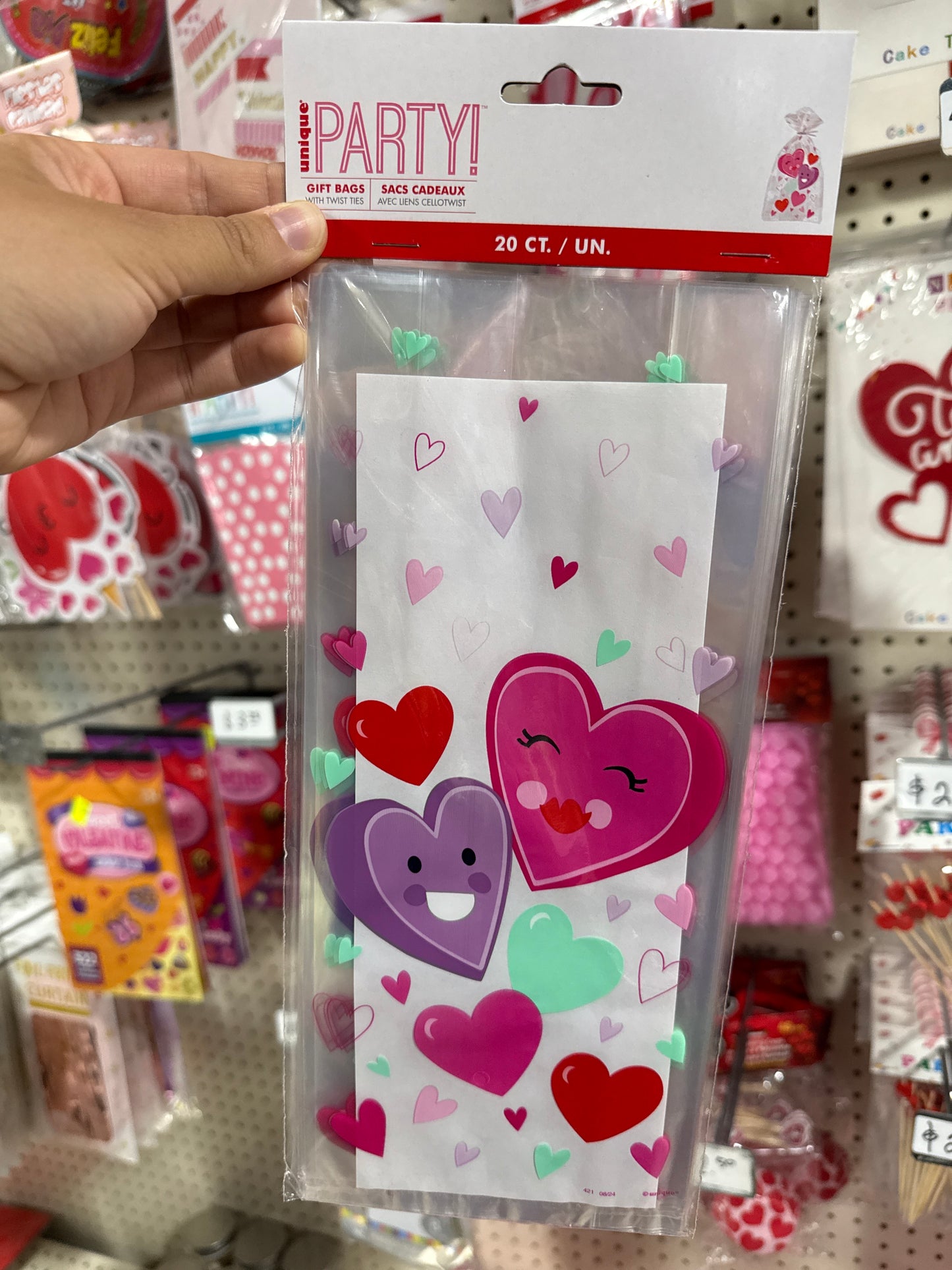 Smiling Heart Cello Bags 20pcs
