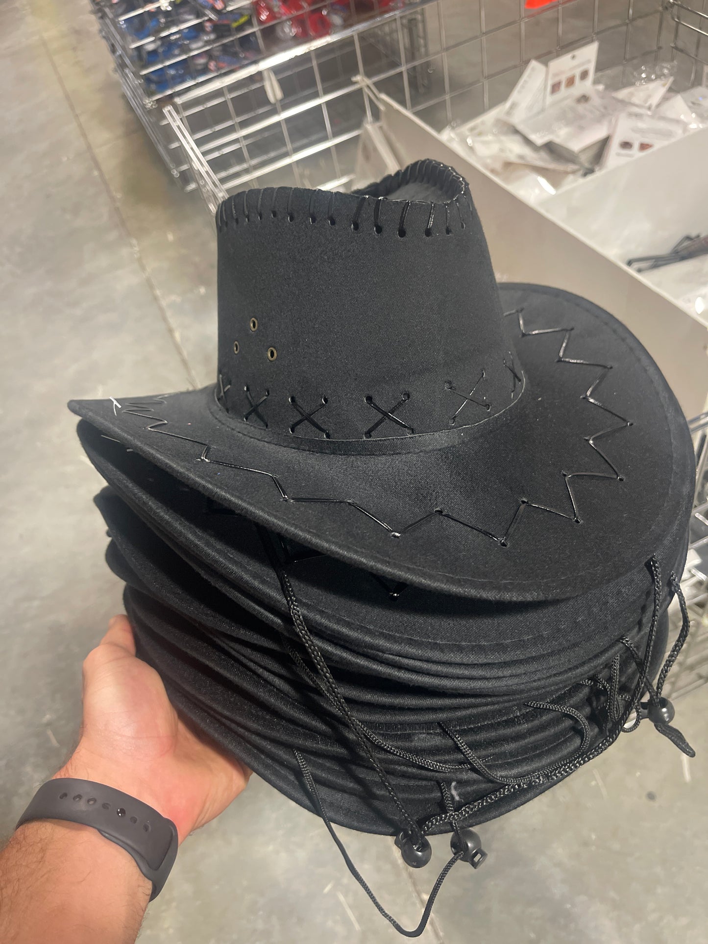 Sombrero Cowboy Terciopelo 25cm (x1u)