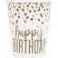 Vasos Gold Confetti 9oz (x8u)